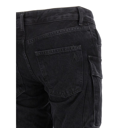 The Attico Black Cotton Cargo Pants