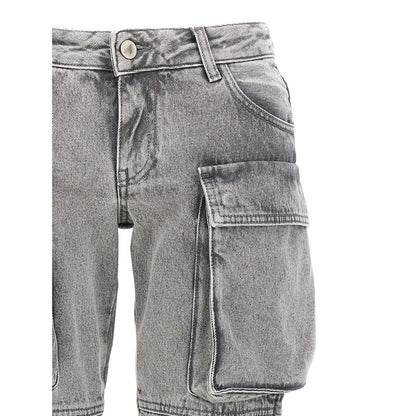 The Attico Gray Cotton Cargo Pants