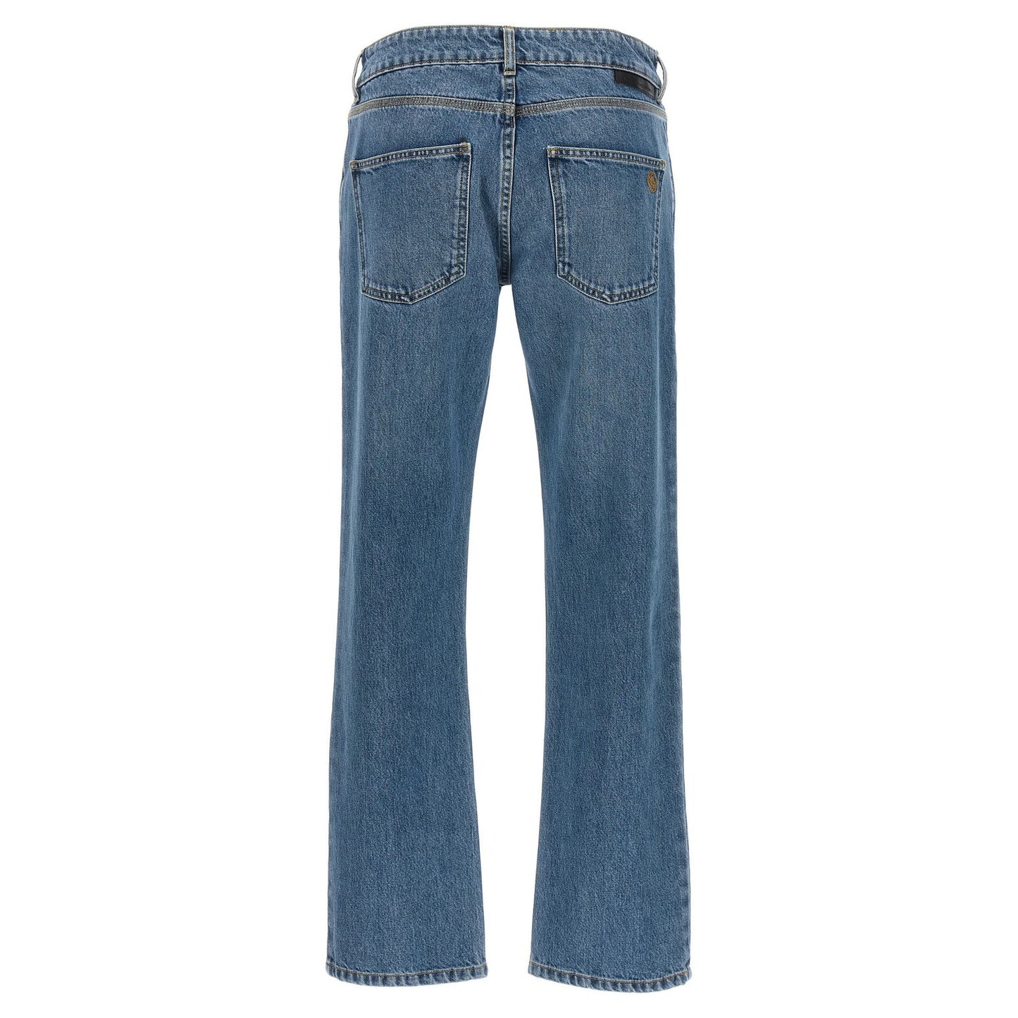 Stella McCartney Blue Cotton Cropped Jeans