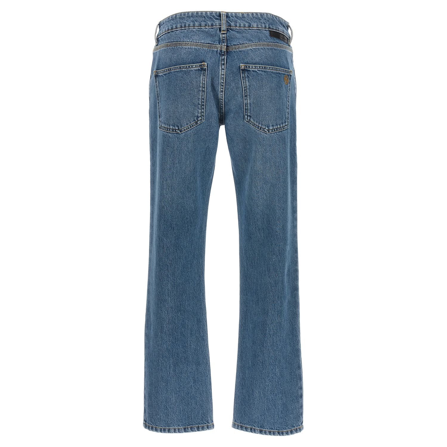 Stella McCartney Blue Cotton Cropped Jeans
