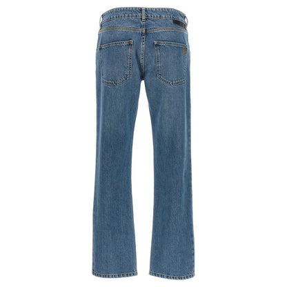 Stella McCartney Blue Cotton Cropped Jeans