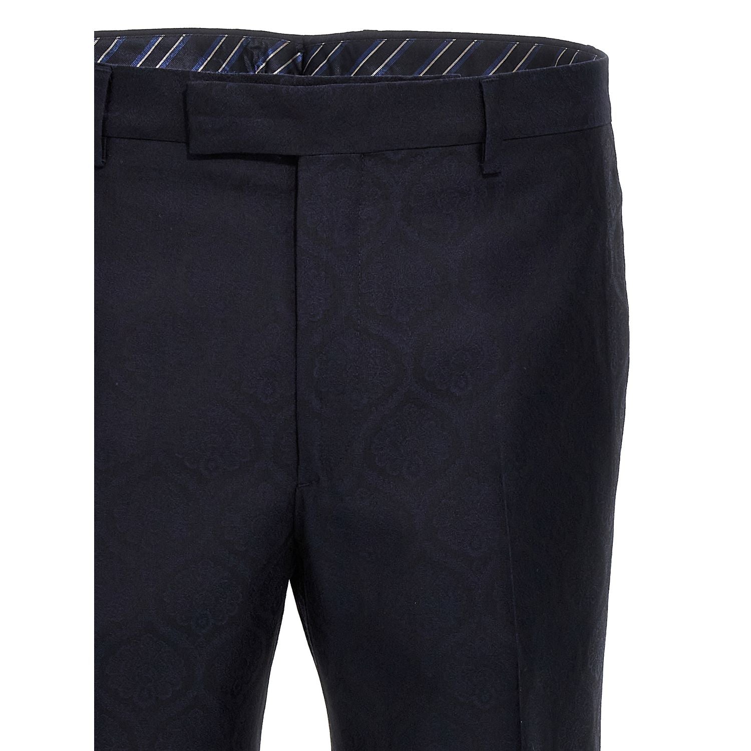 Etro Blue Cotton Dress Pants