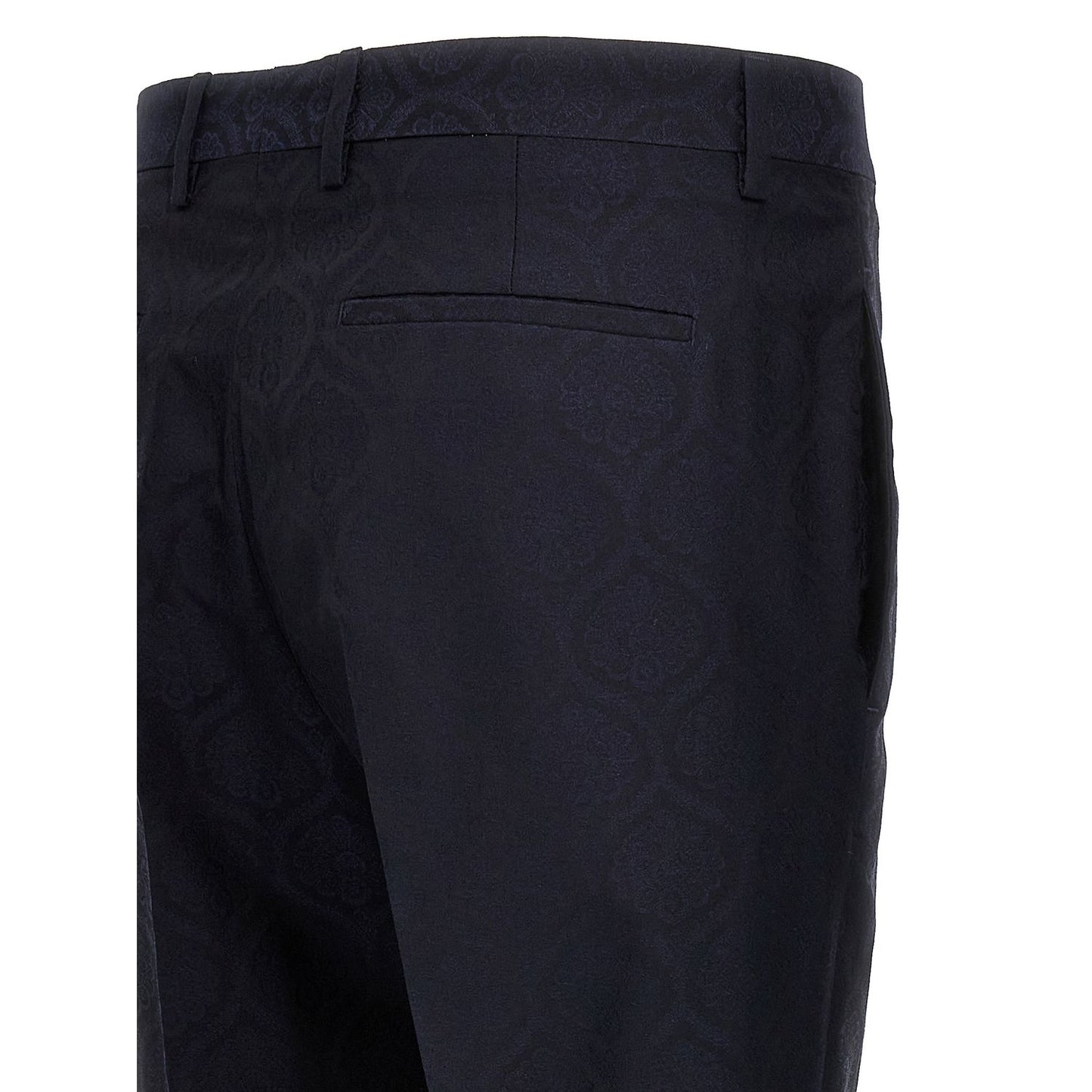 Etro Blue Cotton Dress Pants