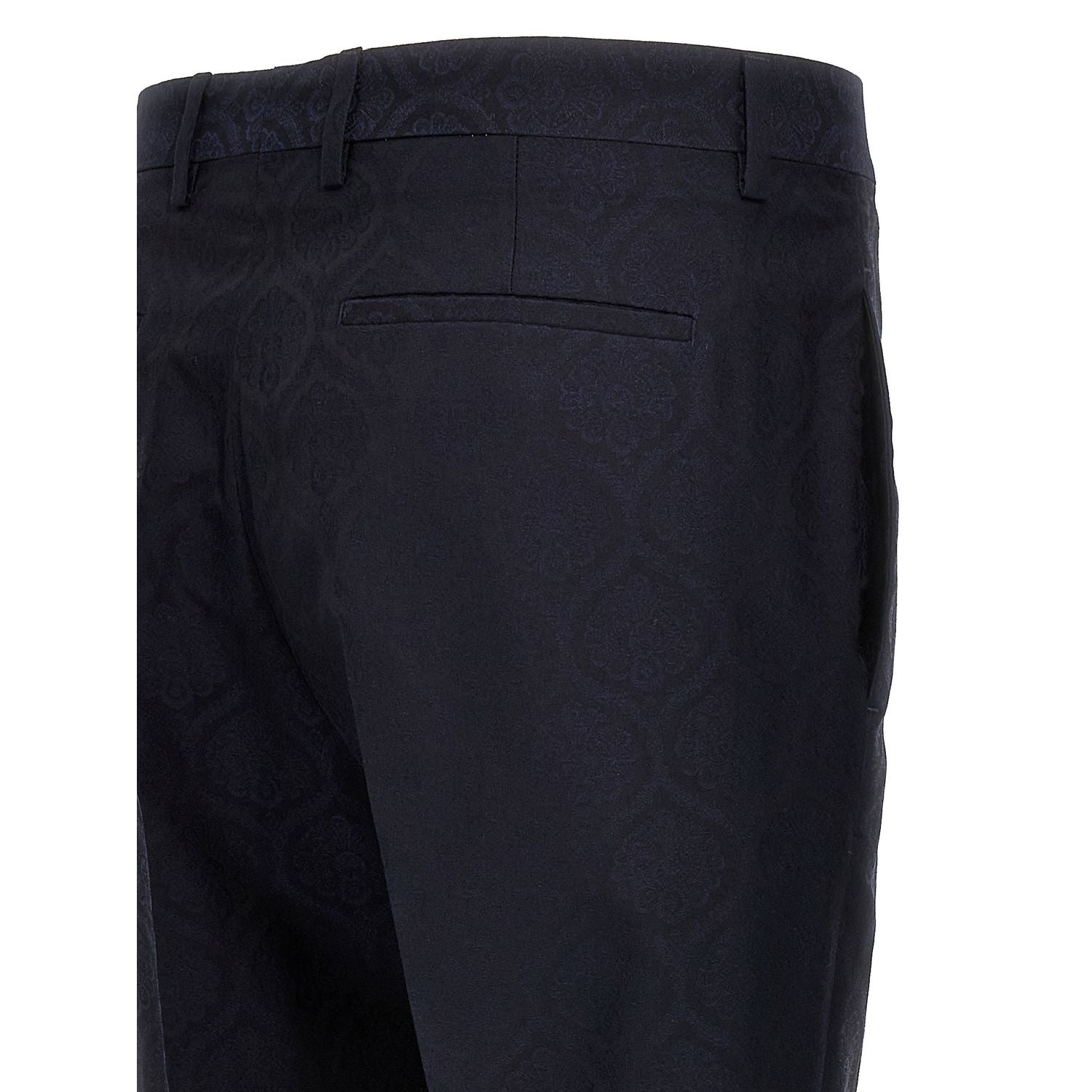 Etro Blue Cotton Dress Pants