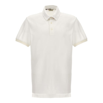 Etro White Cotton Polo Shirt