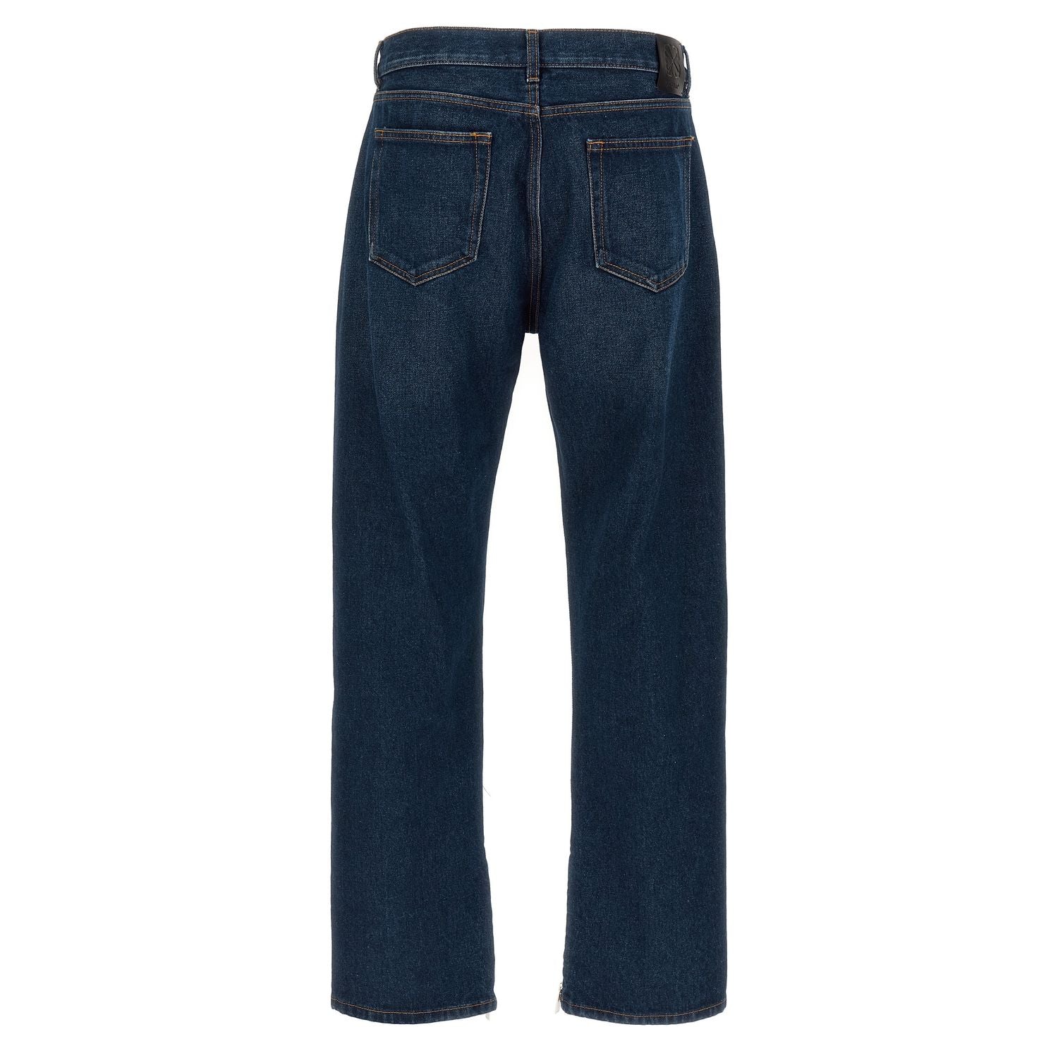 Off-White Blue Cotton Jeans Denim