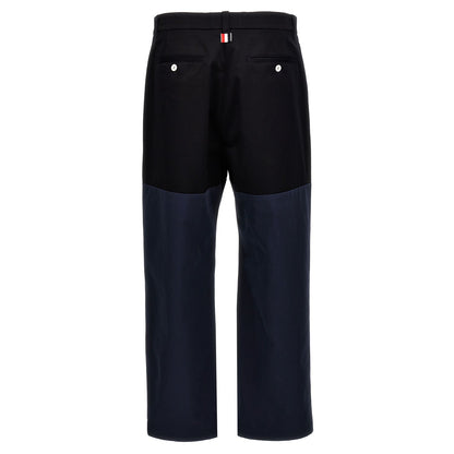 Thom Browne Blue Cotton Casual Pants