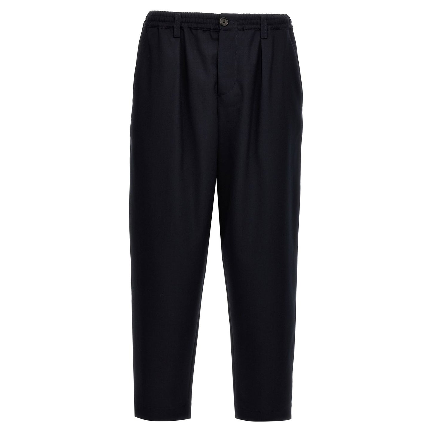 Marni Blue Virgin Wool Cropped Pants