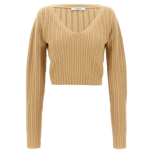Max Mara Beige Wool Cardigan