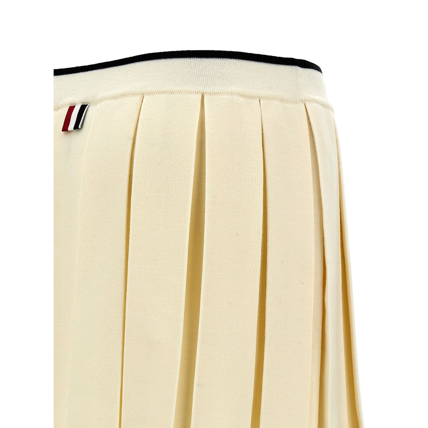 Thom Browne White Virgin Wool Long Skirt