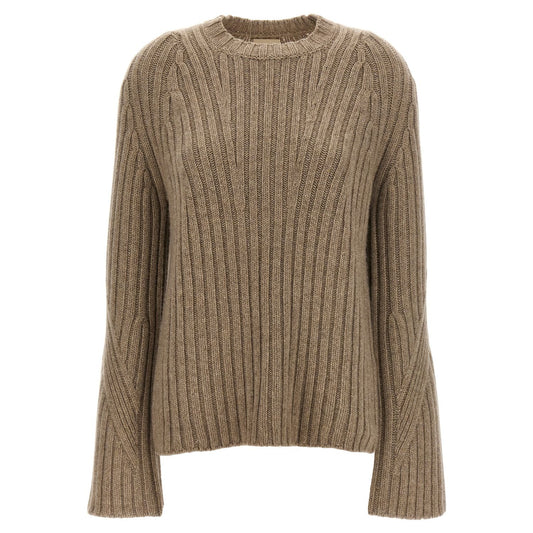 Khaite Beige Cashmere Cardigan
