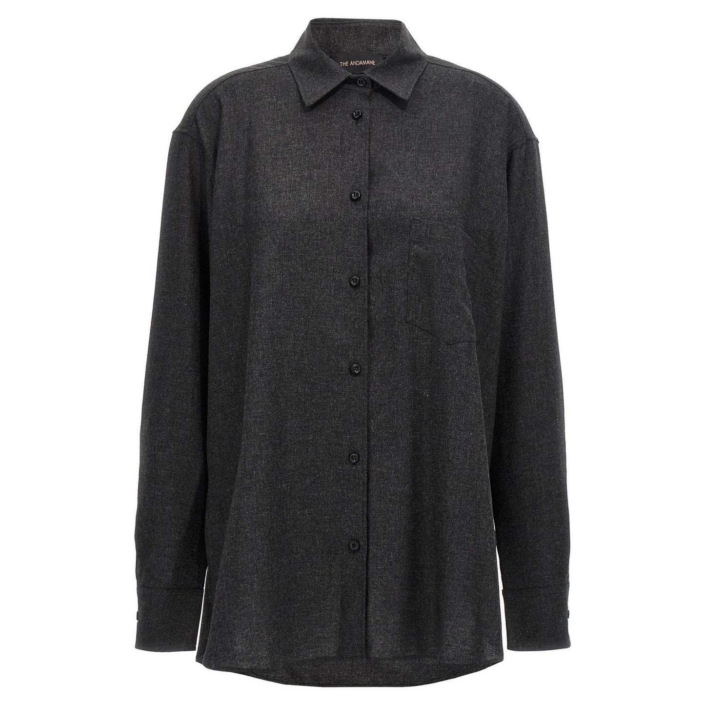 The Andamane Gray Wool Blouse
