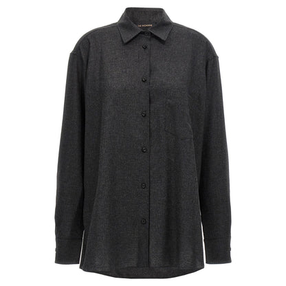 The Andamane Gray Wool Blouse
