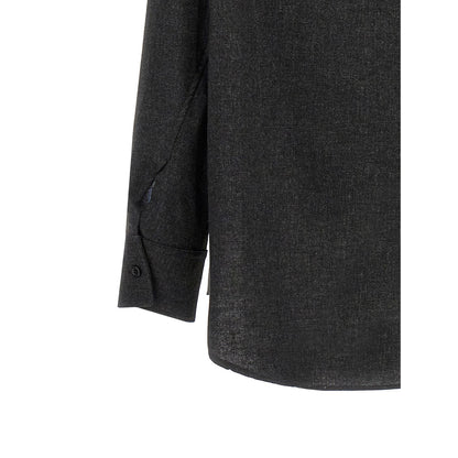 The Andamane Gray Wool Blouse