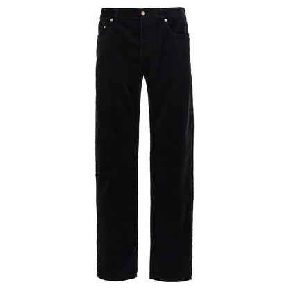 Saint Laurent Black Cotton Casual Pants