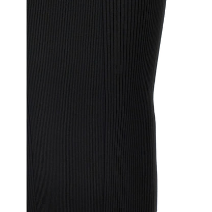 Alexander McQueen Black Viscose Midi Dress