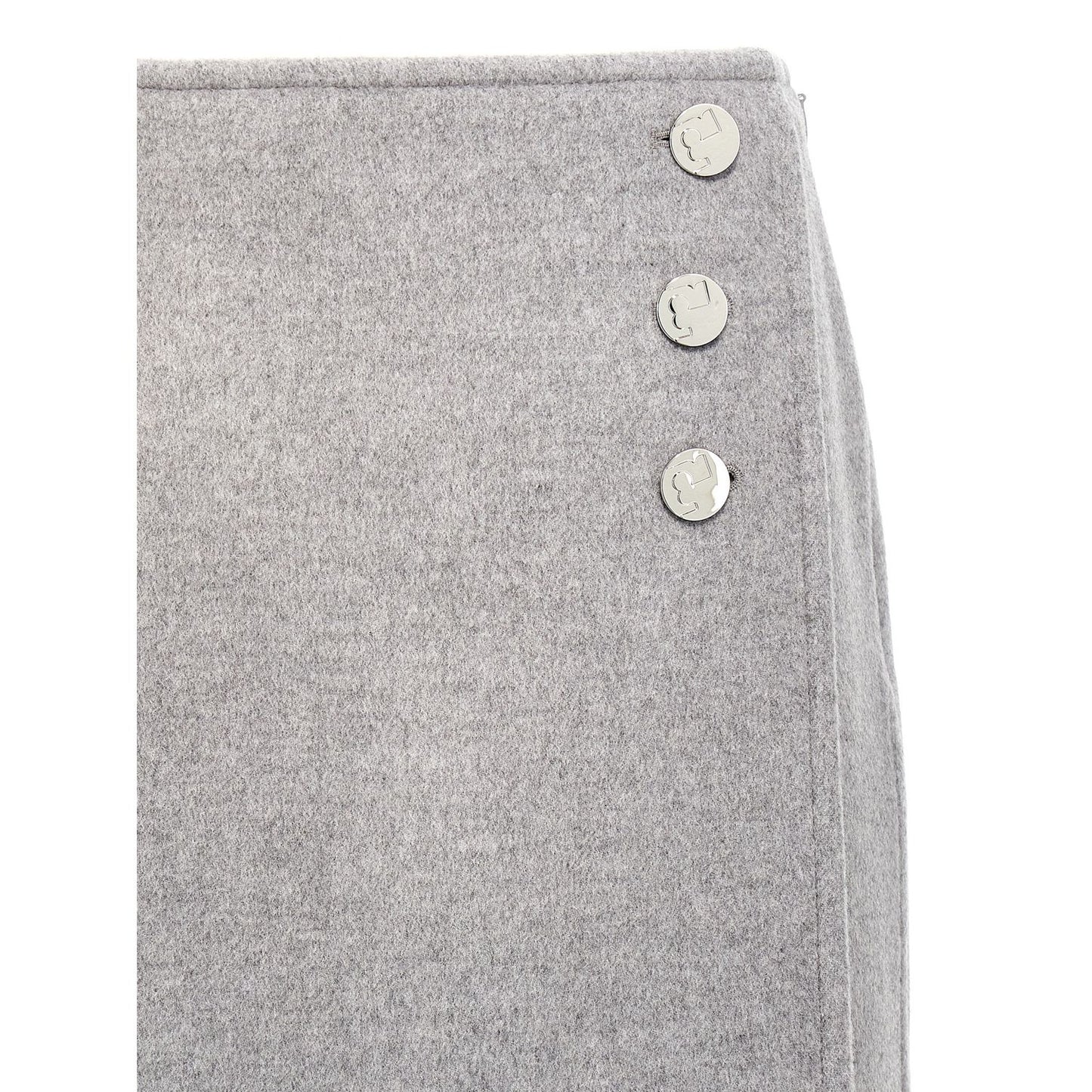 Tory Burch Gray Wool Long Skirt