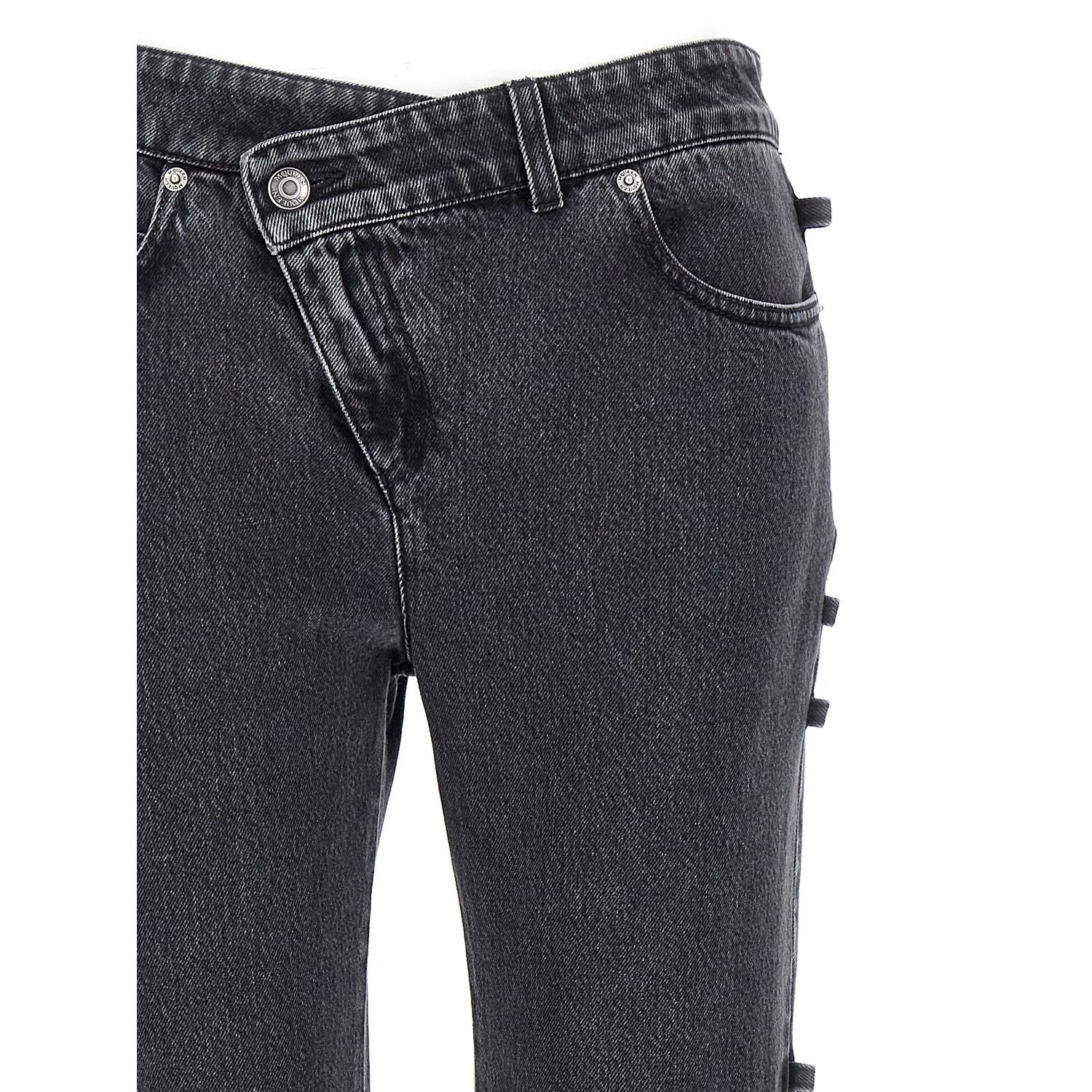 Alexander McQueen Black Cotton Flared Jeans