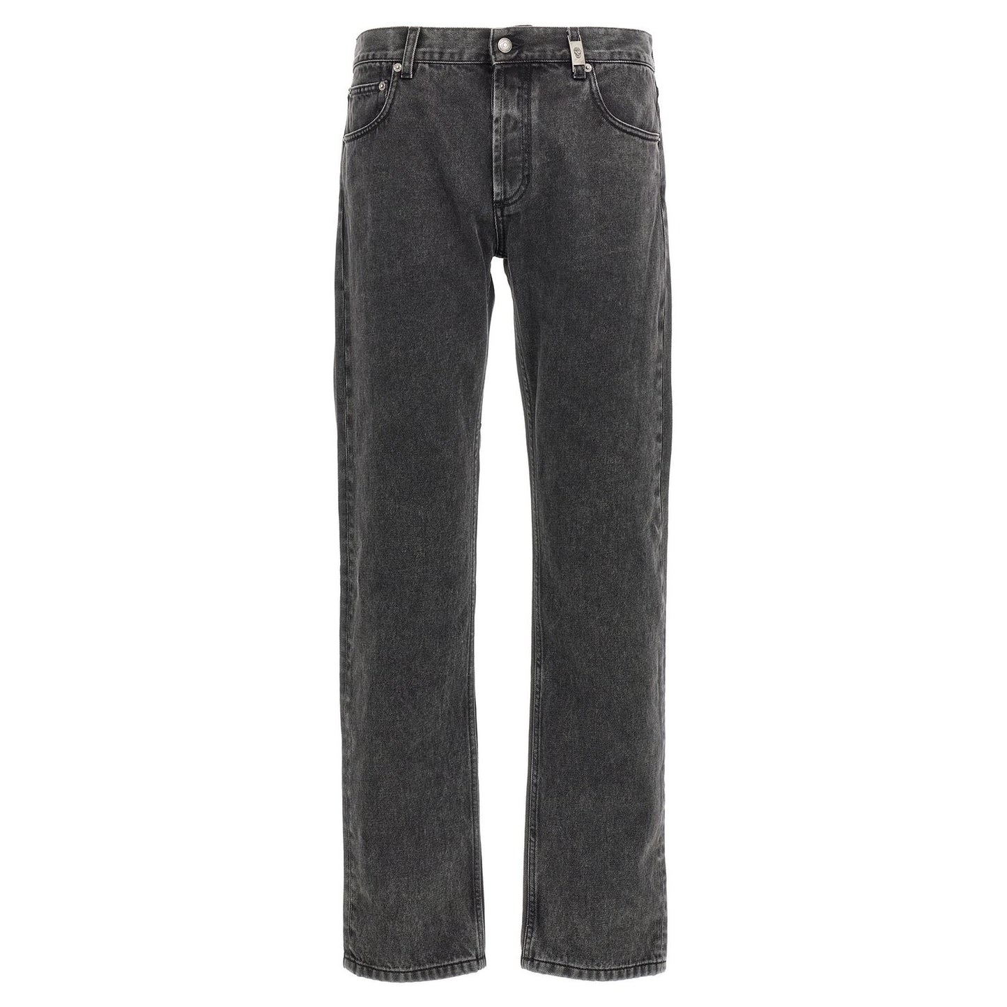 Alexander McQueen Black Cotton Straight-Leg Jeans