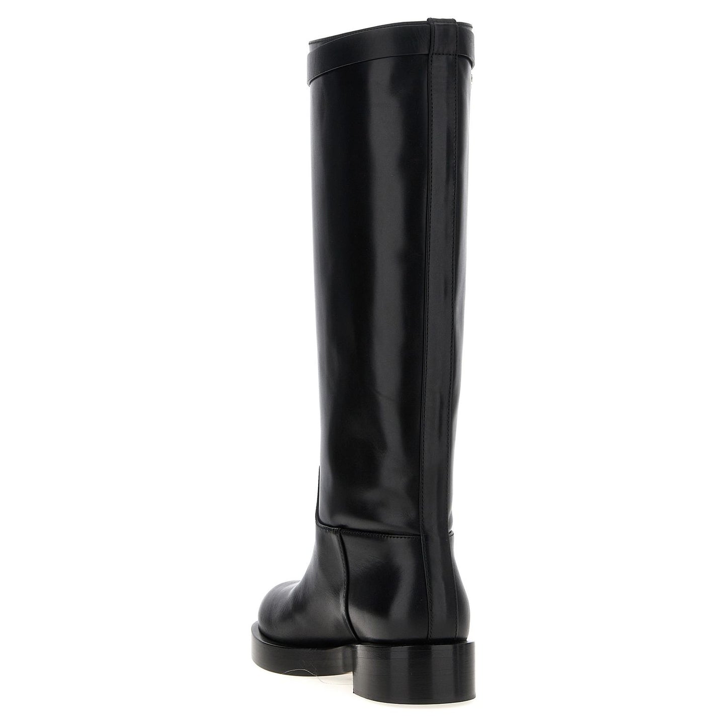 MACH & MACH Black Calfskin Over The Knee