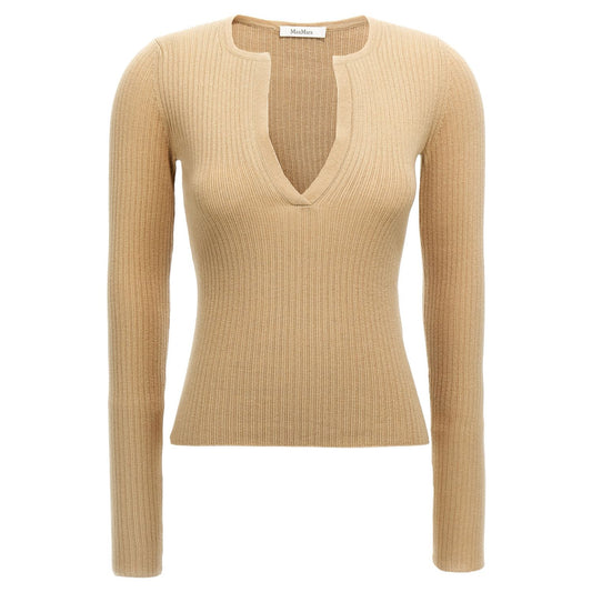 Max Mara Beige Silk Cardigan