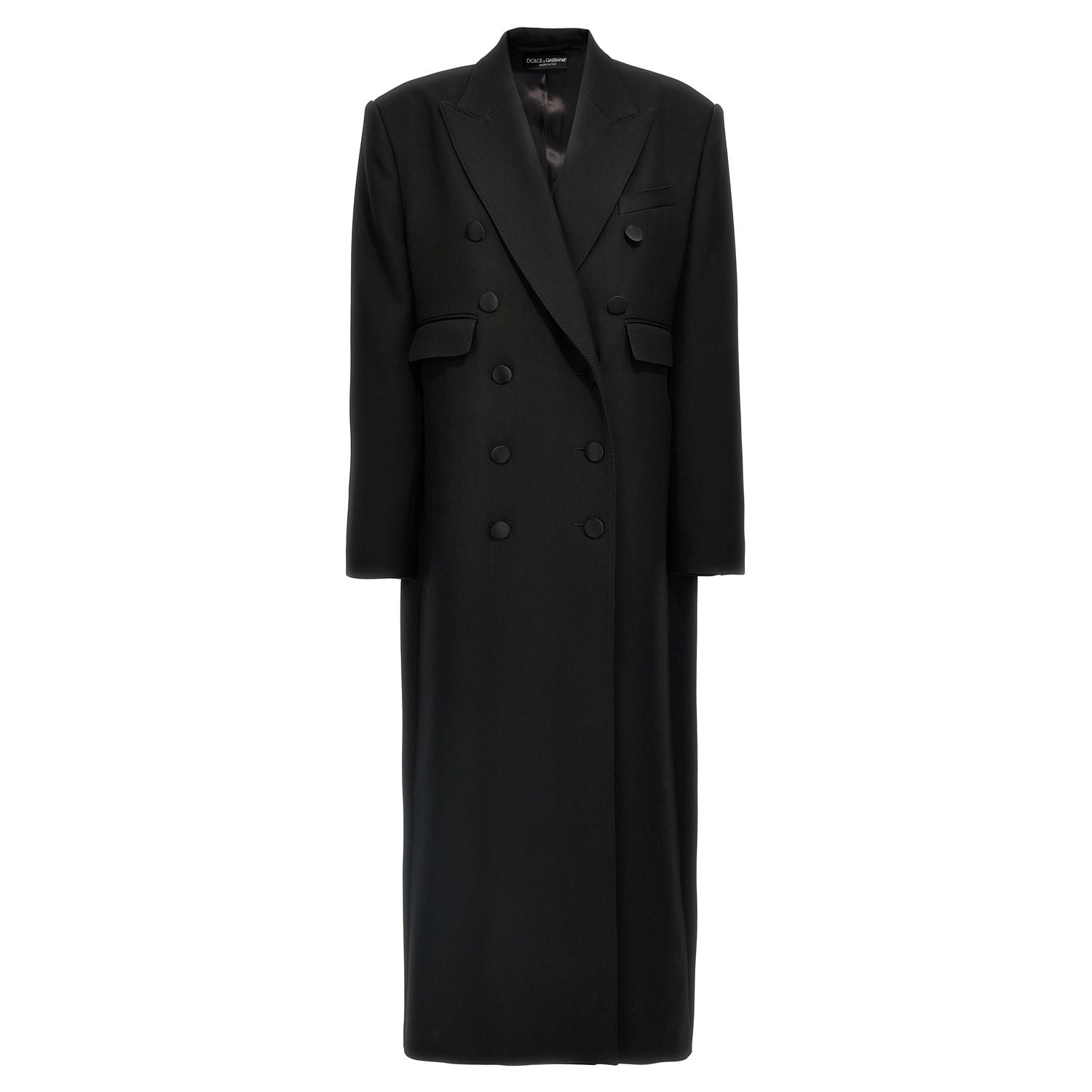 Dolce & Gabbana Black Virgin Wool Coat