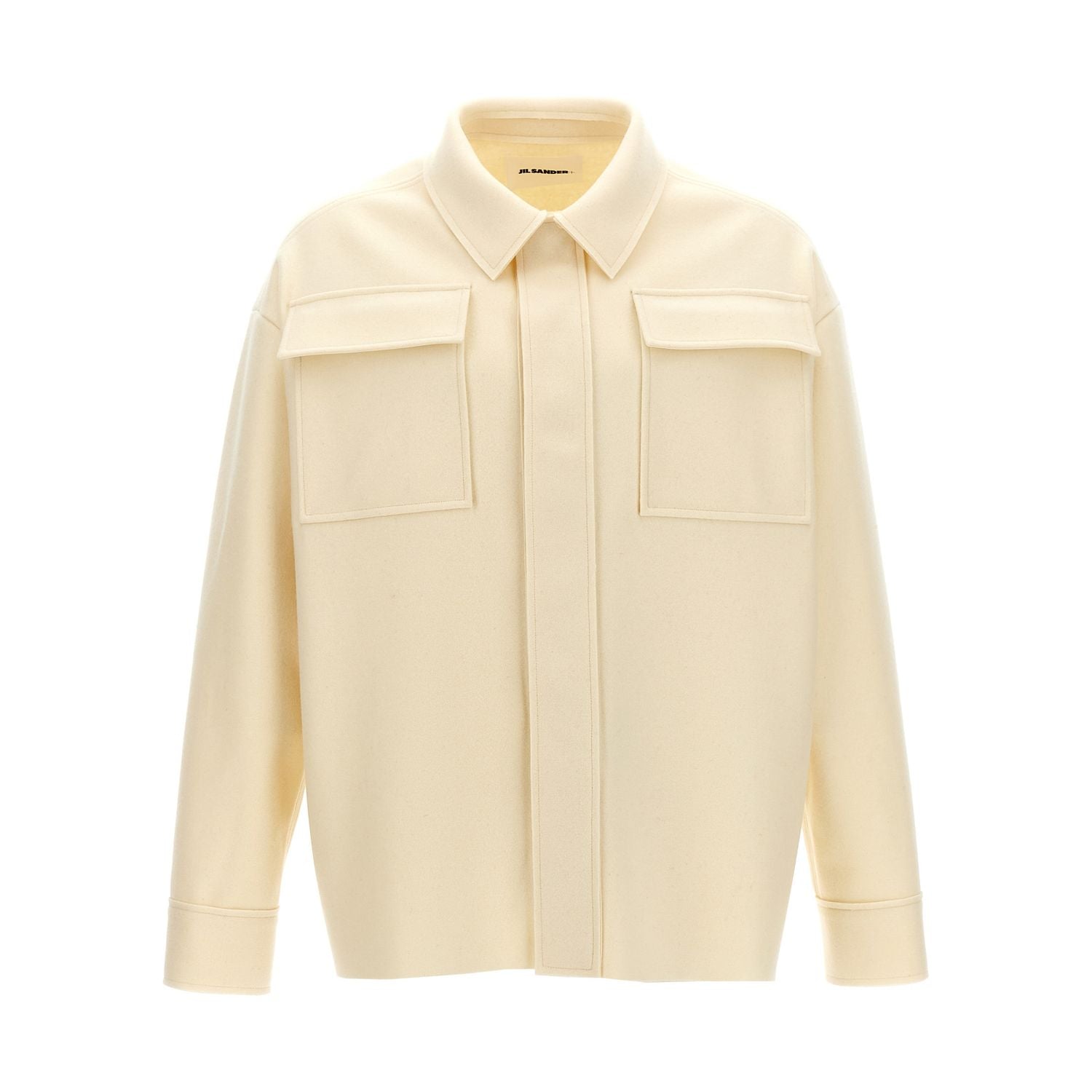 Jil Sander White Wool Blouse