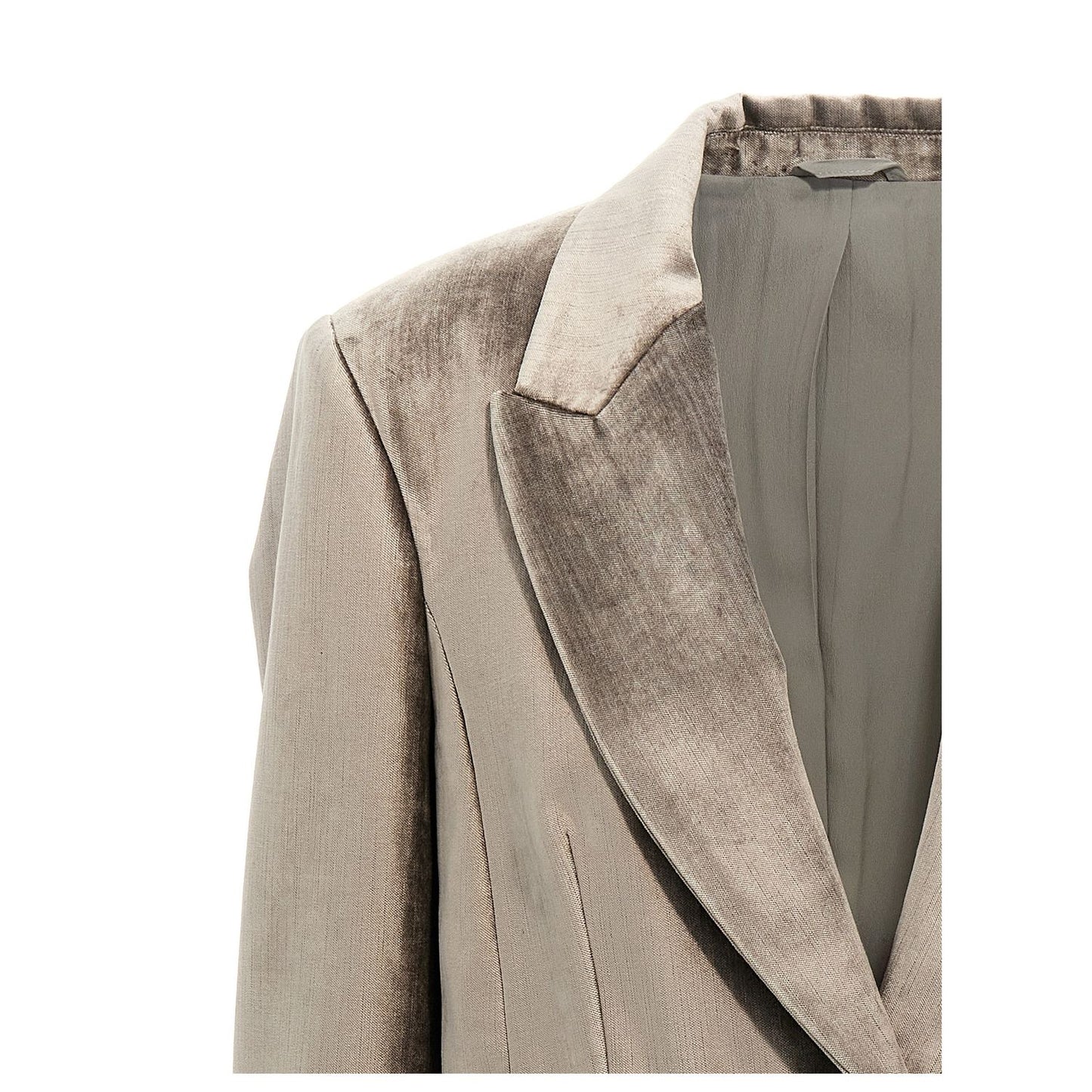 Brunello Cucinelli Gray Cotton Blazer