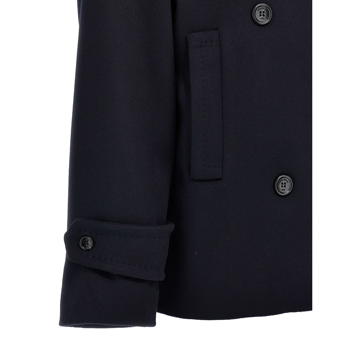 Max Mara Blue Virgin Wool Coat