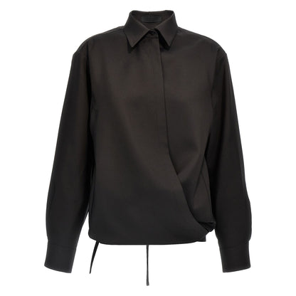 Valentino Garavani Black Wool Blouse