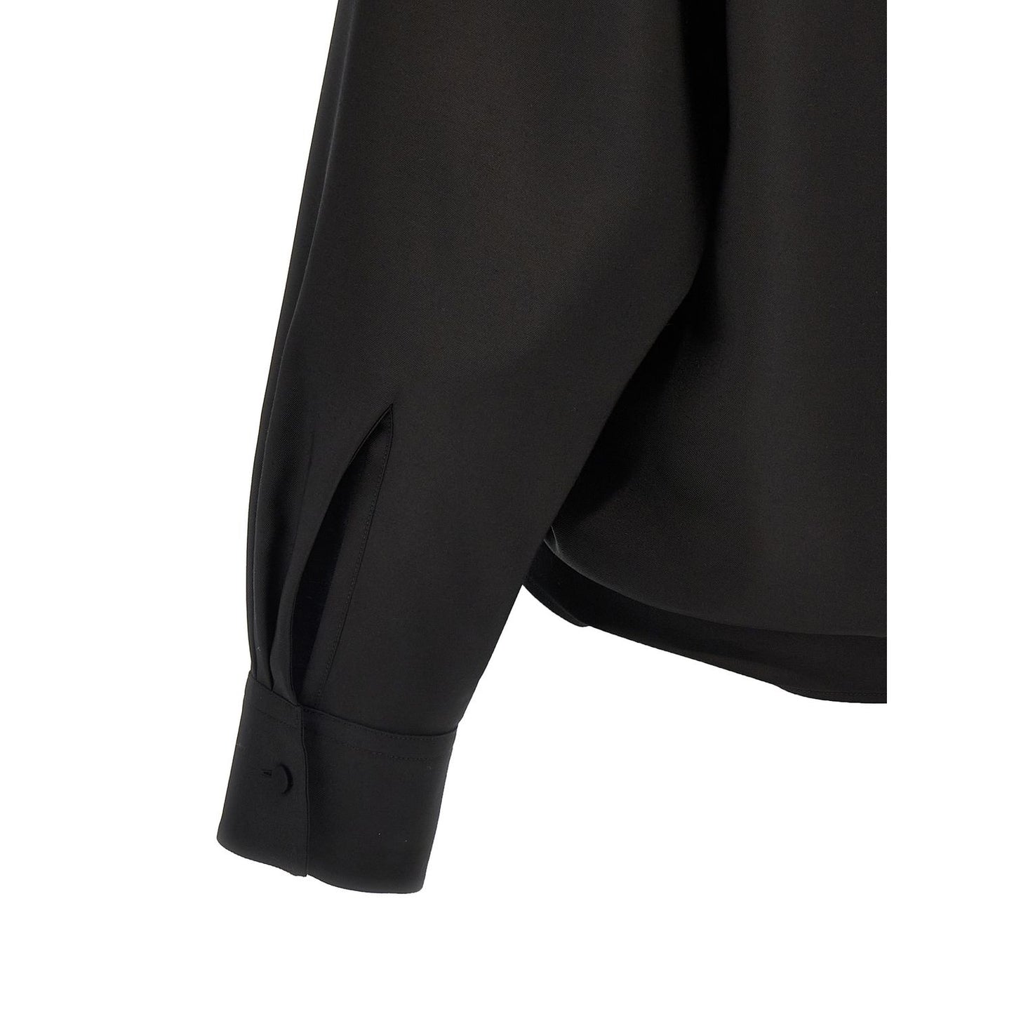 Valentino Garavani Black Wool Blouse