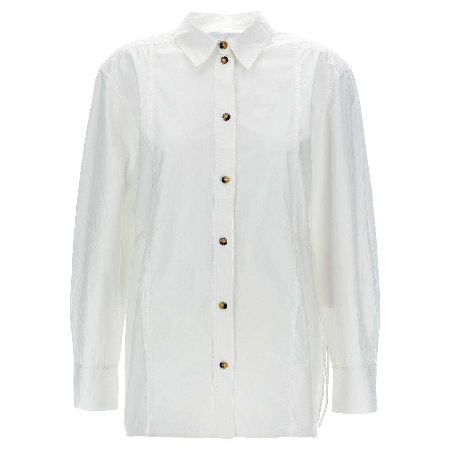 Ganni White Cotton Blouse