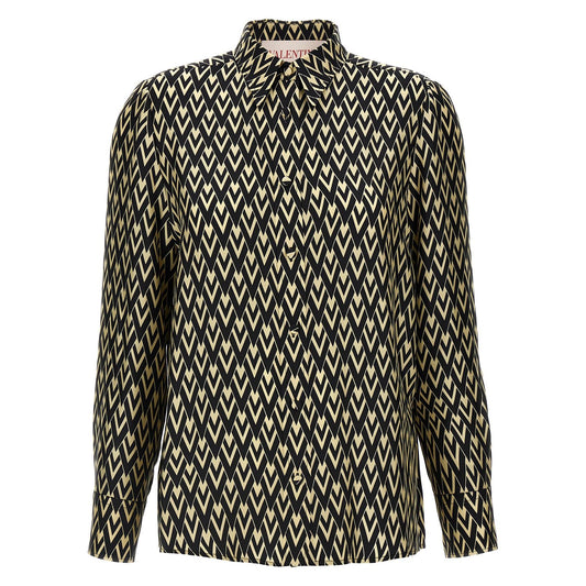 Valentino Garavani Bicolor Silk Blouse