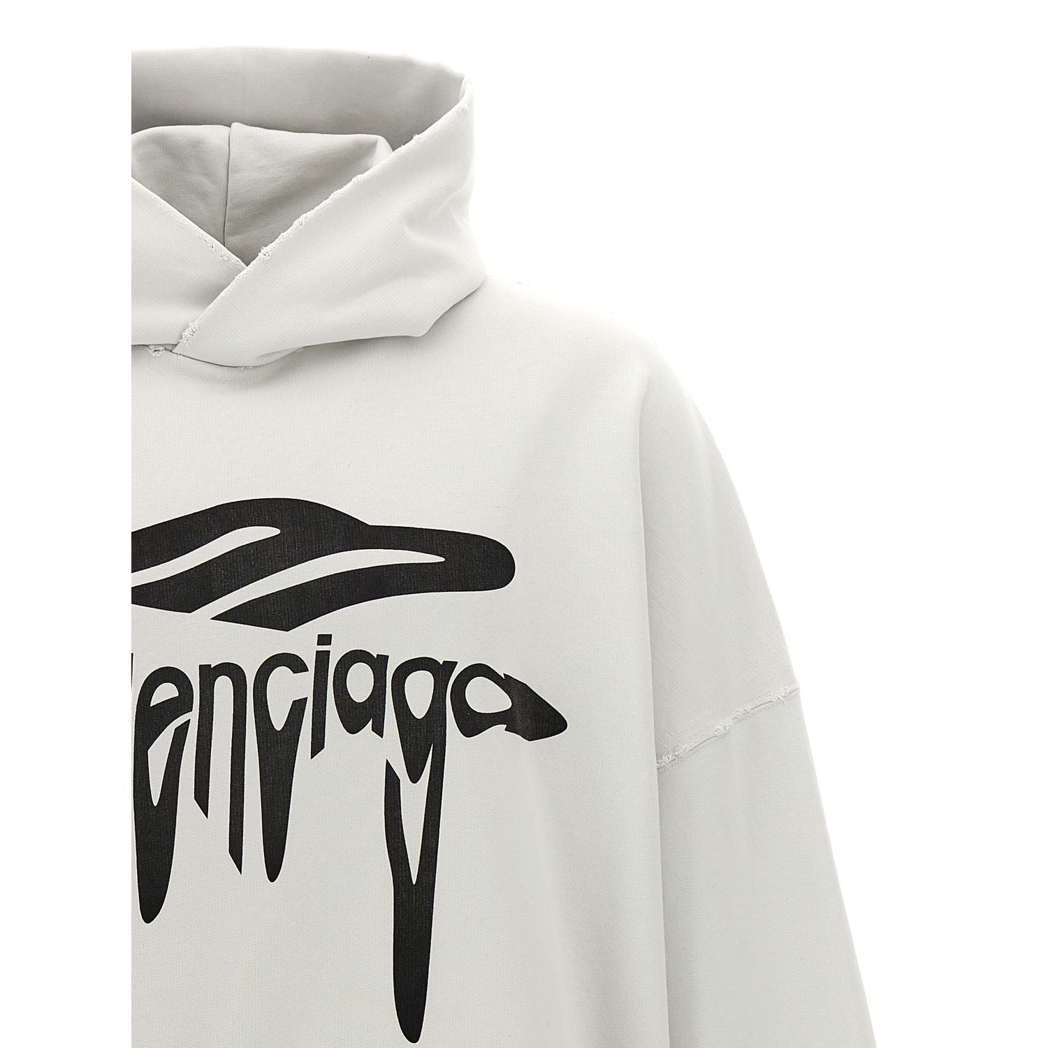 Balenciaga White Cotton Sweatshirt