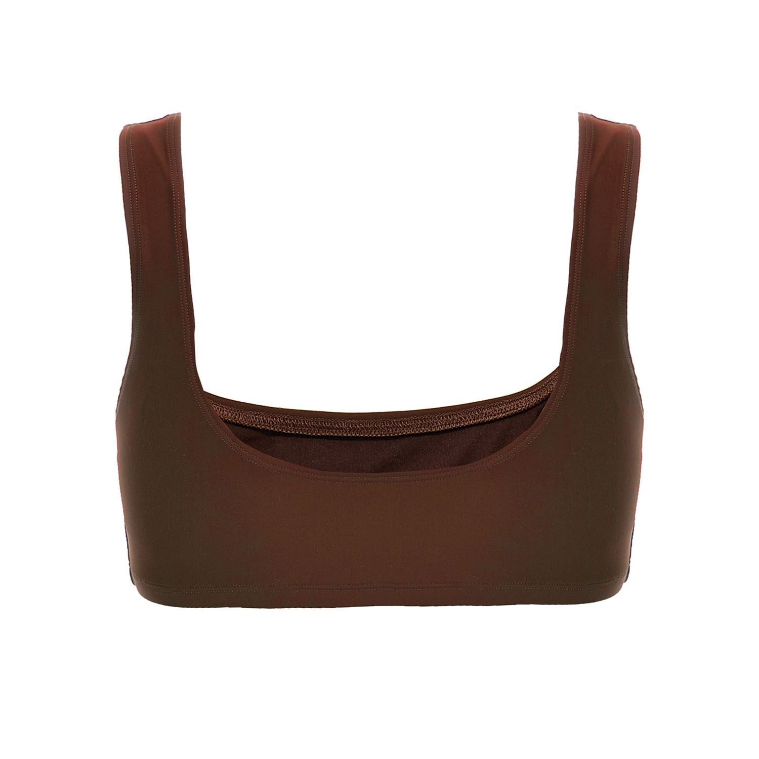 The Andamane Brown Polyamide Tank Tops