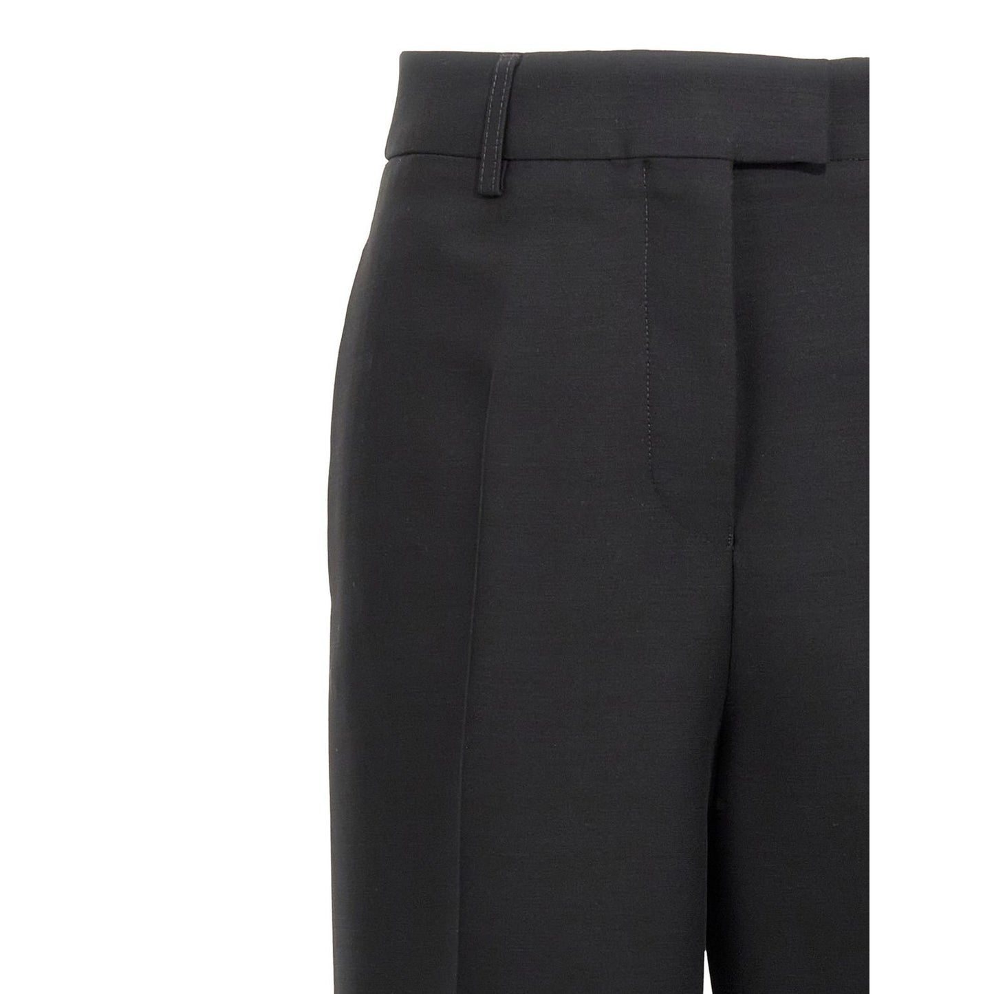 Ferragamo Black Viscose Dress Pants