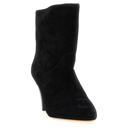 Isabel Marant Black Calfskin Ankle Boots