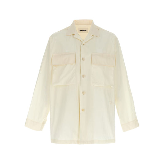 Jil Sander White Cotton Blouse