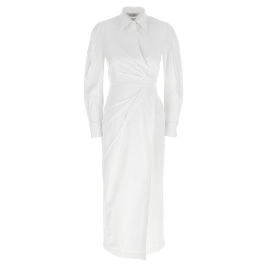 Max Mara White Cotton Long Dress