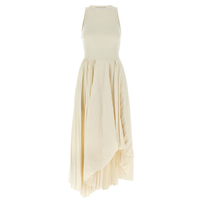 Alexander McQueen White Cotton Long Dress