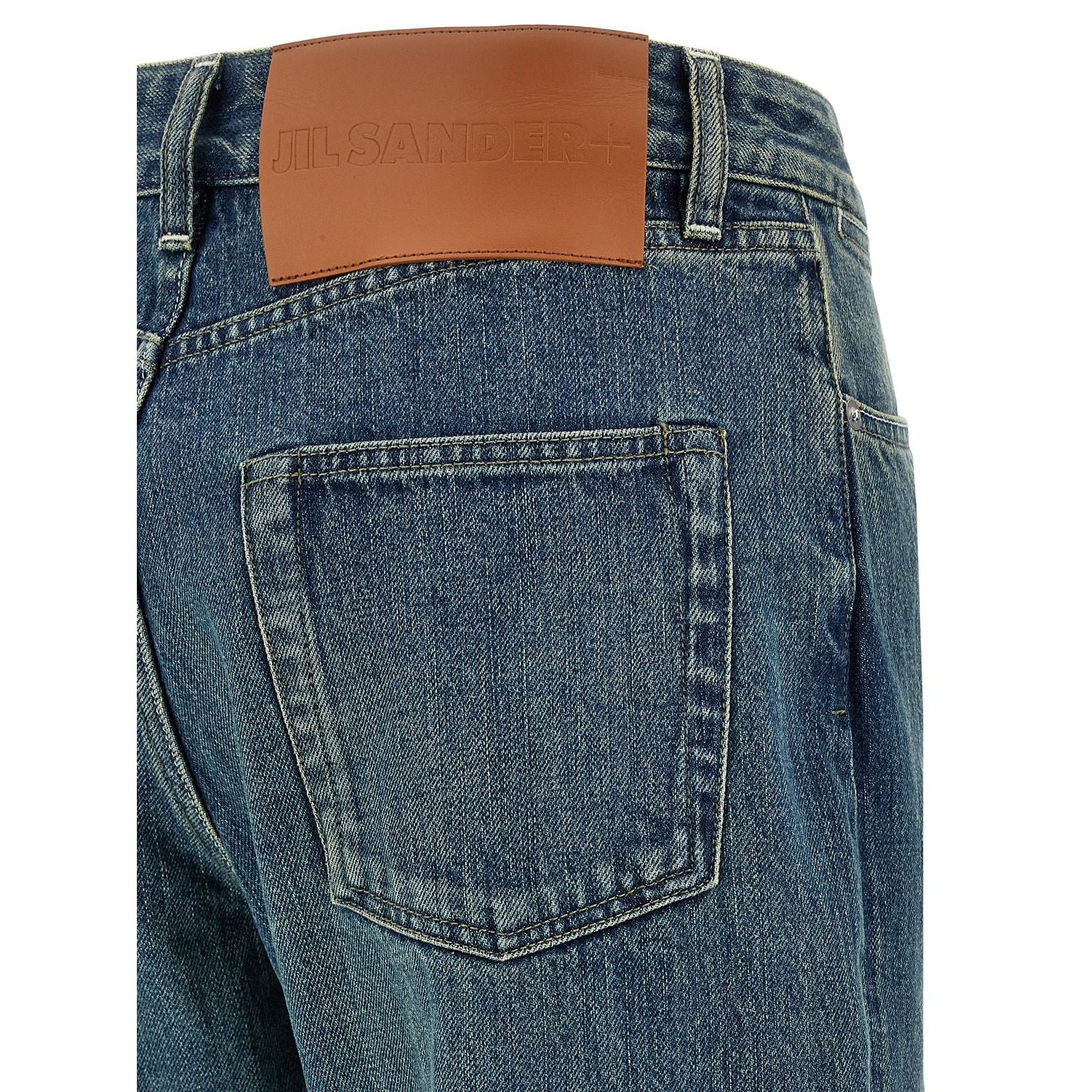 Jil Sander Blue Cotton Slim Fit Jeans