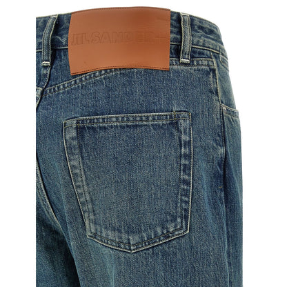 Jil Sander Blue Cotton Slim Fit Jeans