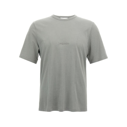 Saint Laurent Gray Cotton T-Shirt
