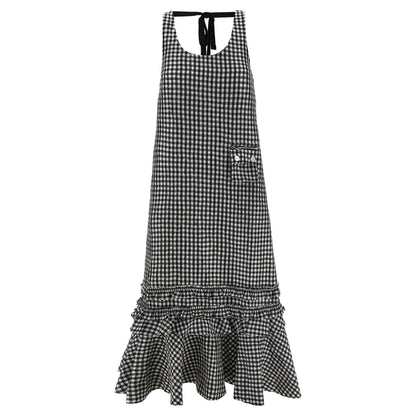 Ganni Black Polyester Midi Dress
