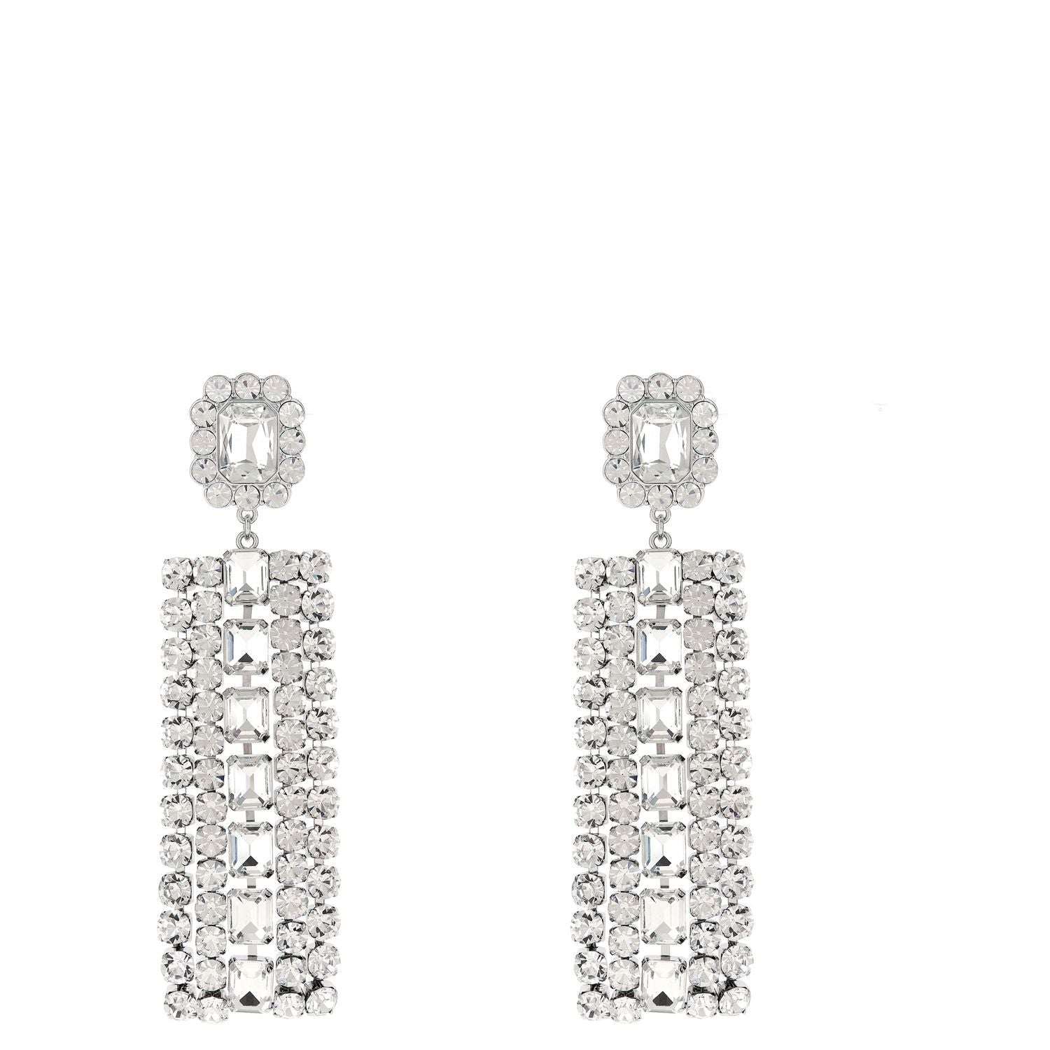 Self-Portrait Silver Cotton Earrings