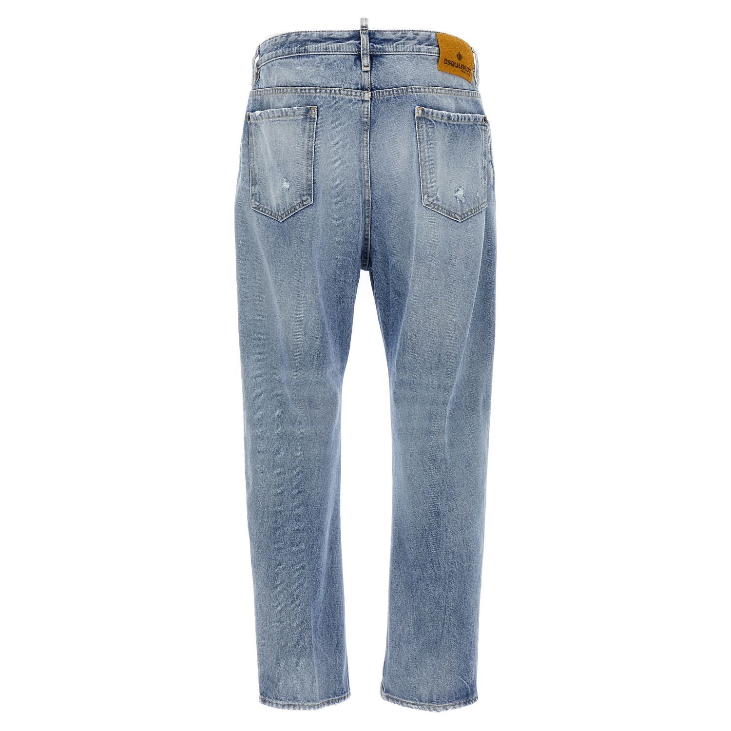 Dsquared² Blue Cotton Relaxed Fit Jeans