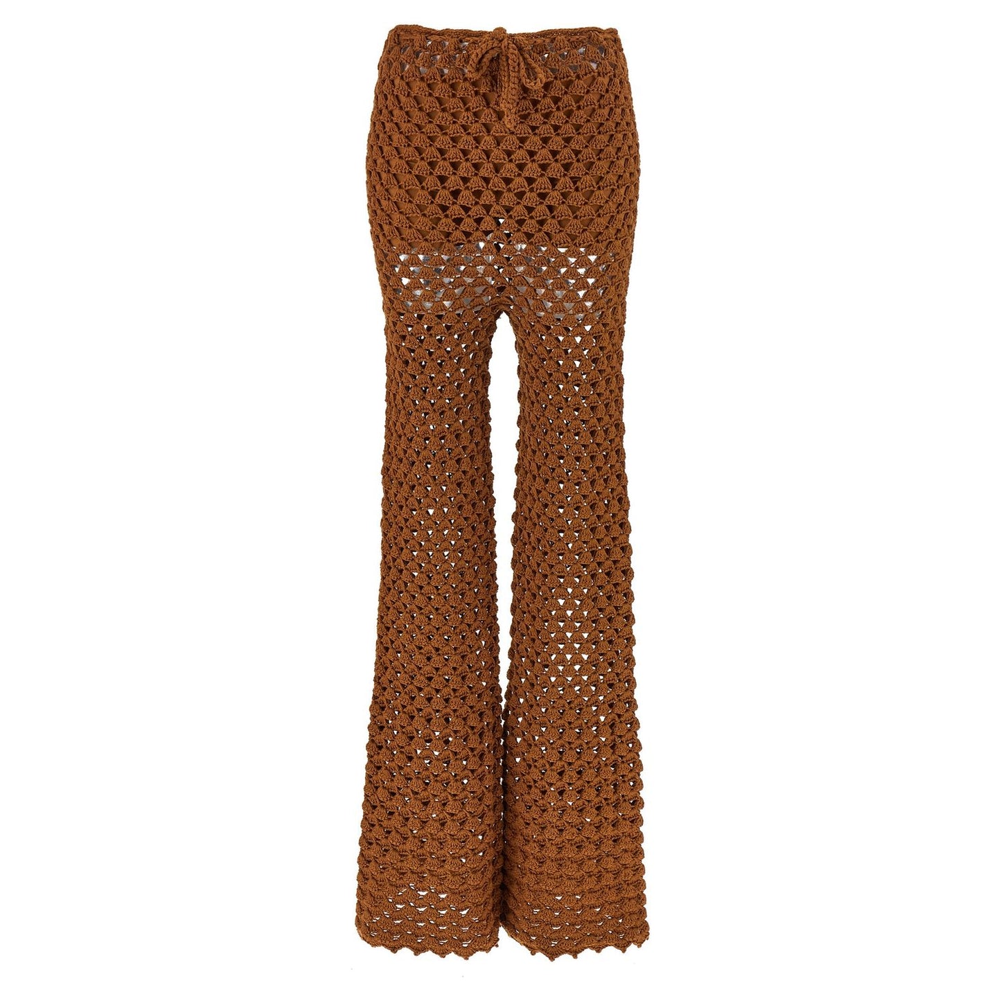 Ermanno Scervino Brown Cotton Flared Pants