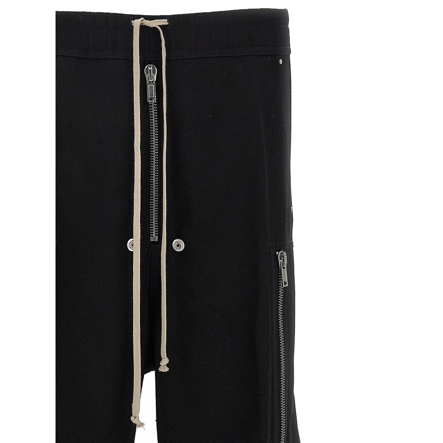 Rick Owens Black Wool Cargo Pants