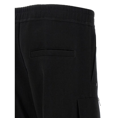 Rick Owens Black Wool Cargo Pants