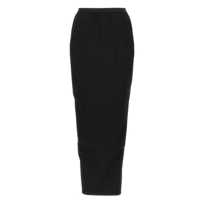 Rick Owens Black Wool Mini Skirt